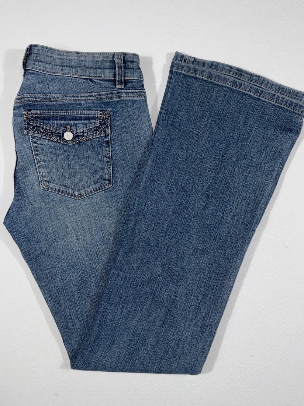 White House Black Market Women's Medium Blue Flare Jeans